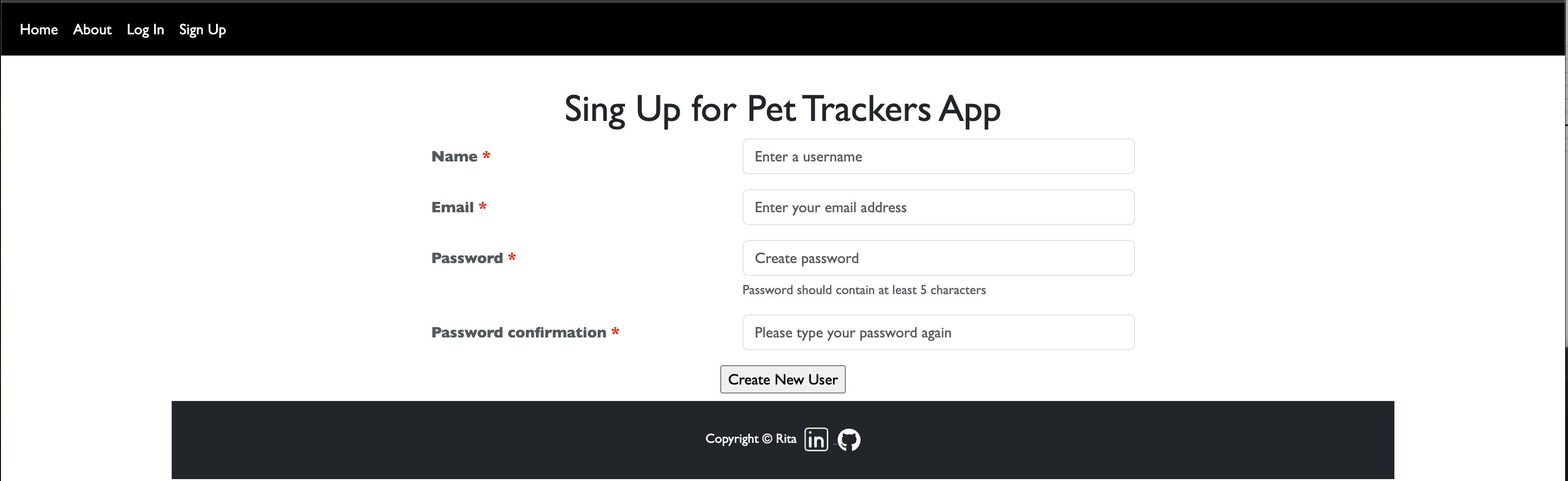 Signup Screenshot